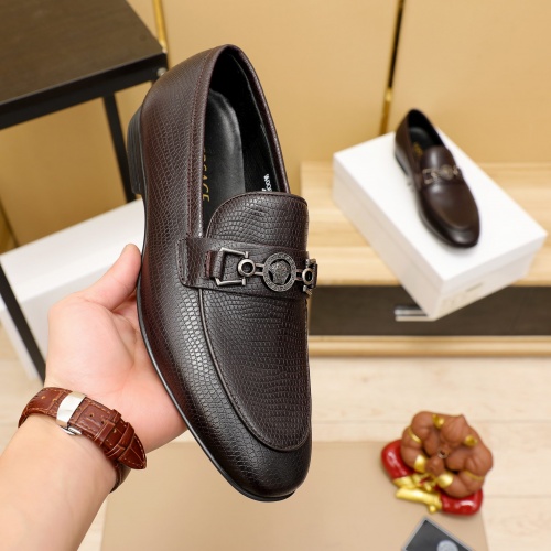 Replica Versace Leather Shoes For Men #1026901 $80.00 USD for Wholesale