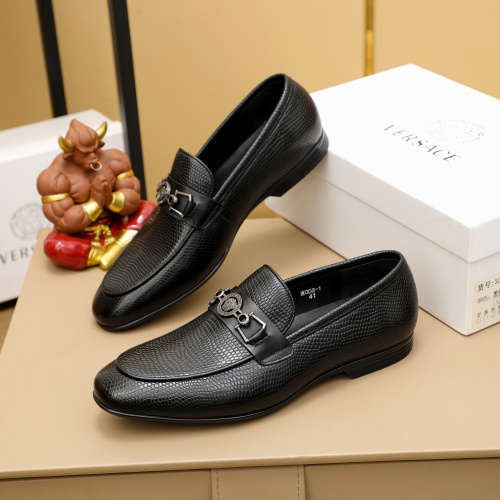 Versace Leather Shoes For Men #1026902 $80.00 USD, Wholesale Replica Versace Leather Shoes