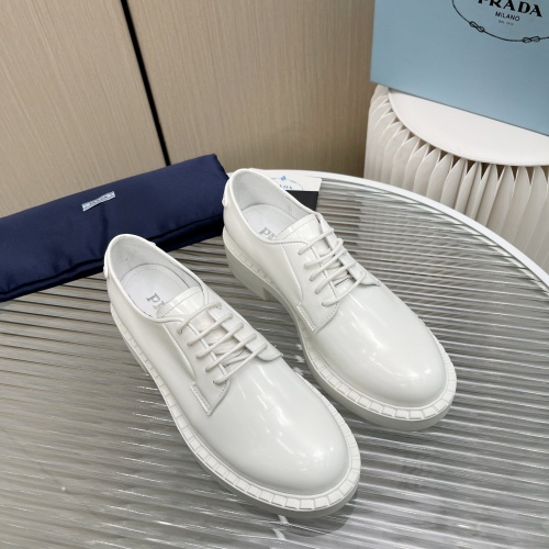 Replica Prada Leather Shoes For Women #1027080 $92.00 USD for Wholesale