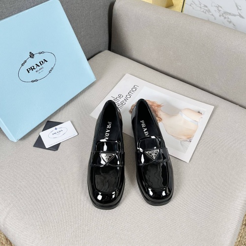 Replica Prada Leather Shoes For Women #1027085 $85.00 USD for Wholesale