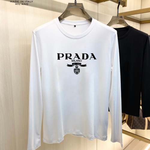 Prada T-Shirts Long Sleeved For Men #1027393 $34.00 USD, Wholesale Replica Prada T-Shirts