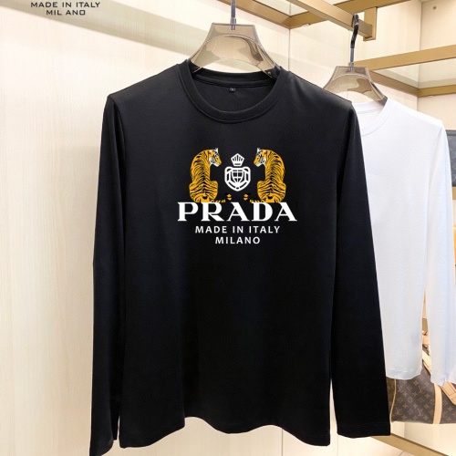 Prada T-Shirts Long Sleeved For Men #1027414 $34.00 USD, Wholesale Replica Prada T-Shirts