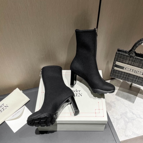 Replica Alexander McQueen Boots For Women #1027525 $100.00 USD for Wholesale