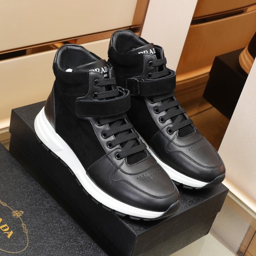 Replica Prada High Top Shoes For Men #1028756 $98.00 USD for Wholesale