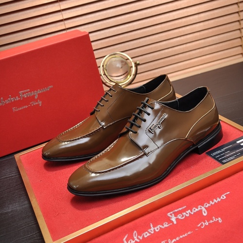 Salvatore Ferragamo Leather Shoes For Men #1028775
