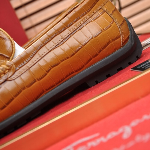 Replica Salvatore Ferragamo Leather Shoes For Men #1028778 $85.00 USD for Wholesale