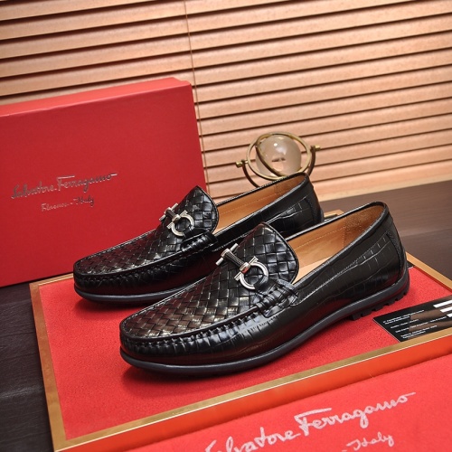 Salvatore Ferragamo Leather Shoes For Men #1028780 $85.00 USD, Wholesale Replica Salvatore Ferragamo Leather Shoes
