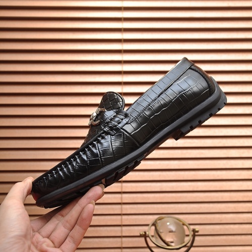 Replica Salvatore Ferragamo Leather Shoes For Men #1028780 $85.00 USD for Wholesale