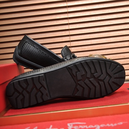 Replica Salvatore Ferragamo Leather Shoes For Men #1028781 $85.00 USD for Wholesale