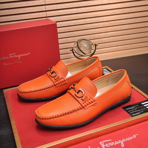Salvatore Ferragamo Leather Shoes For Men #1028783 $85.00 USD, Wholesale Replica Salvatore Ferragamo Leather Shoes