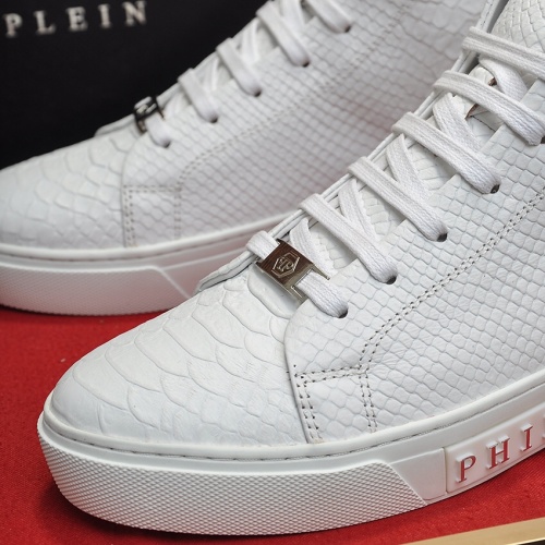 Replica Philipp Plein PP High Tops Shoes For Men #1028789 $88.00 USD for Wholesale