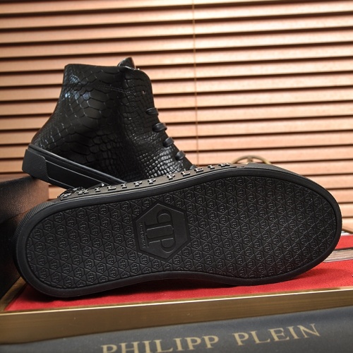 Replica Philipp Plein PP High Tops Shoes For Men #1028790 $88.00 USD for Wholesale