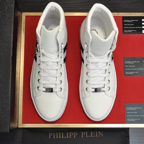 Replica Philipp Plein PP High Tops Shoes For Men #1028791 $88.00 USD for Wholesale