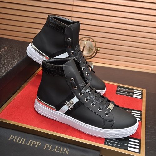 Replica Philipp Plein PP High Tops Shoes For Men #1028792 $88.00 USD for Wholesale