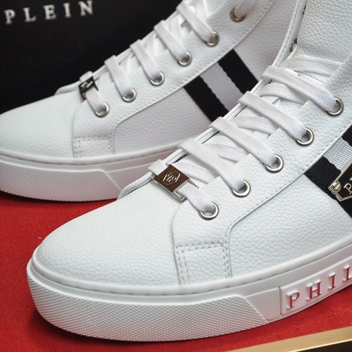 Replica Philipp Plein PP High Tops Shoes For Men #1028793 $88.00 USD for Wholesale