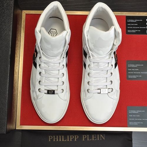 Replica Philipp Plein PP High Tops Shoes For Men #1028795 $88.00 USD for Wholesale