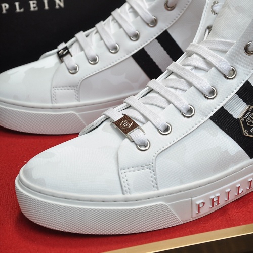 Replica Philipp Plein PP High Tops Shoes For Men #1028795 $88.00 USD for Wholesale