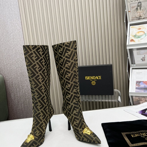 Replica Versace Boots For Women #1029408 $115.00 USD for Wholesale