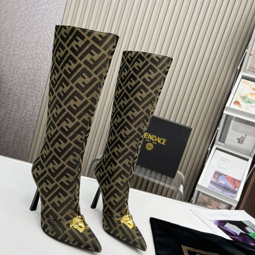 Replica Versace Boots For Women #1029408 $115.00 USD for Wholesale