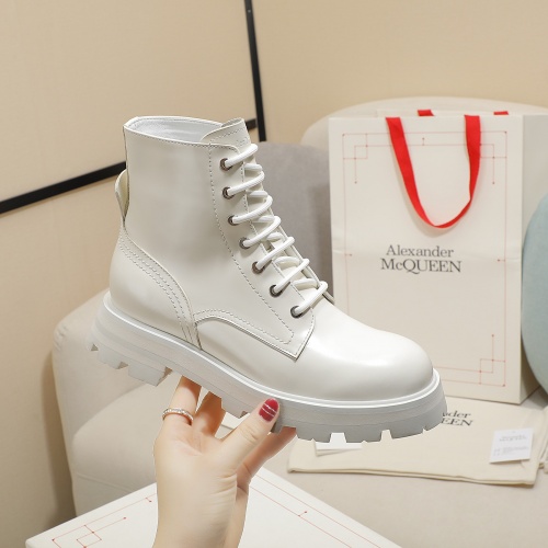 Replica Alexander McQueen Boots For Women #1029457 $118.00 USD for Wholesale
