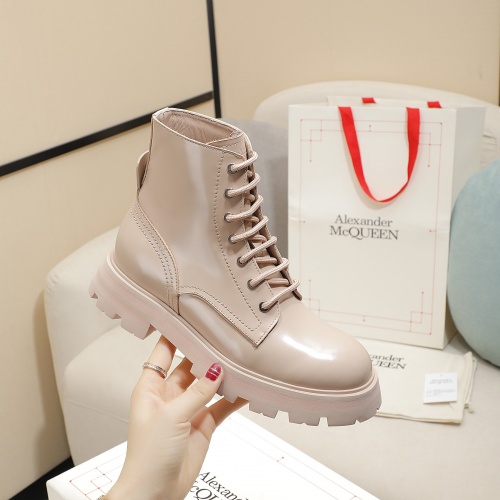 Replica Alexander McQueen Boots For Women #1029458 $118.00 USD for Wholesale