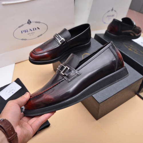 Replica Prada Leather Shoes For Men #1029586 $102.00 USD for Wholesale