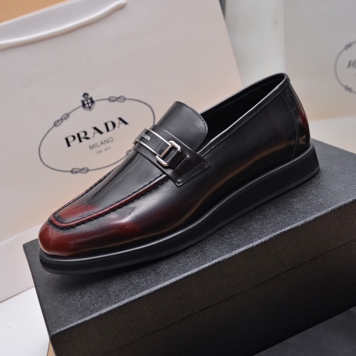 Replica Prada Leather Shoes For Men #1029586 $102.00 USD for Wholesale