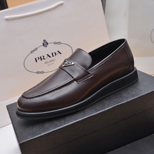 Replica Prada Leather Shoes For Men #1029589 $102.00 USD for Wholesale