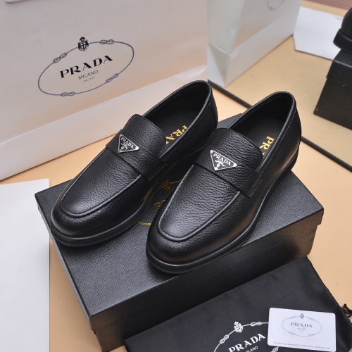 Prada Leather Shoes For Men #1029591 $102.00 USD, Wholesale Replica Prada Leather Shoes