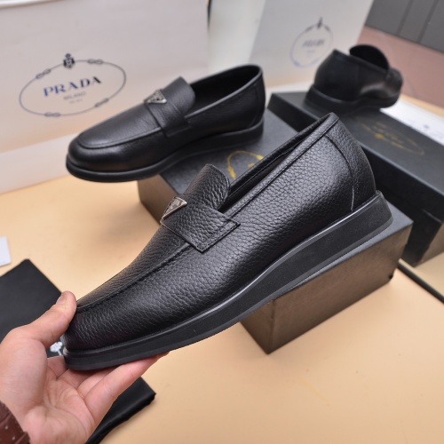 Replica Prada Leather Shoes For Men #1029591 $102.00 USD for Wholesale