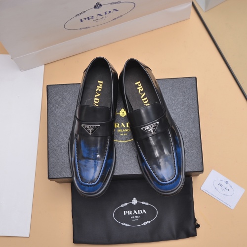 Replica Prada Leather Shoes For Men #1029592 $102.00 USD for Wholesale