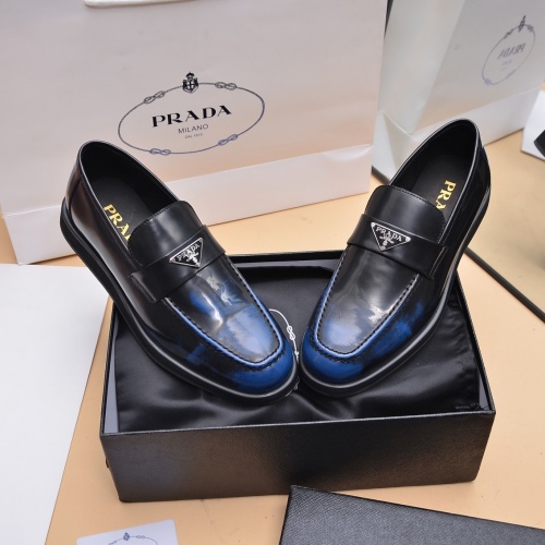 Replica Prada Leather Shoes For Men #1029592 $102.00 USD for Wholesale