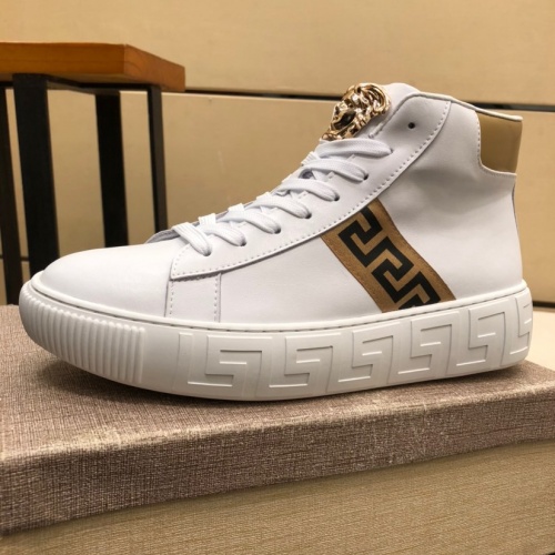 Replica Versace High Tops Shoes For Men #1029690 $80.00 USD for Wholesale