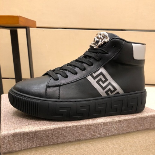 Replica Versace High Tops Shoes For Men #1029691 $80.00 USD for Wholesale