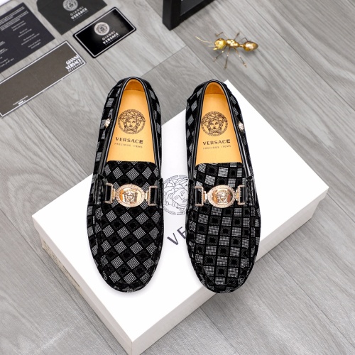 Replica Versace Leather Shoes For Men #1029822 $68.00 USD for Wholesale