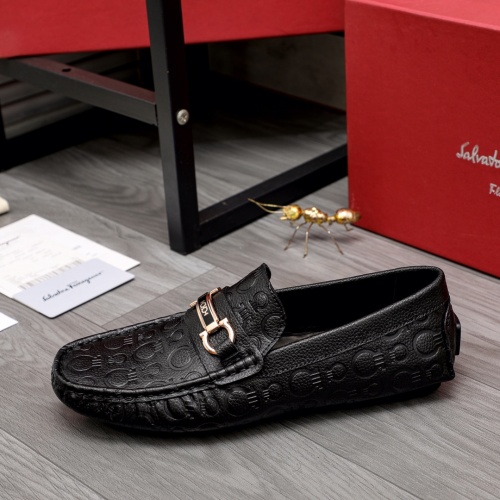 Replica Salvatore Ferragamo Leather Shoes For Men #1029836 $68.00 USD for Wholesale