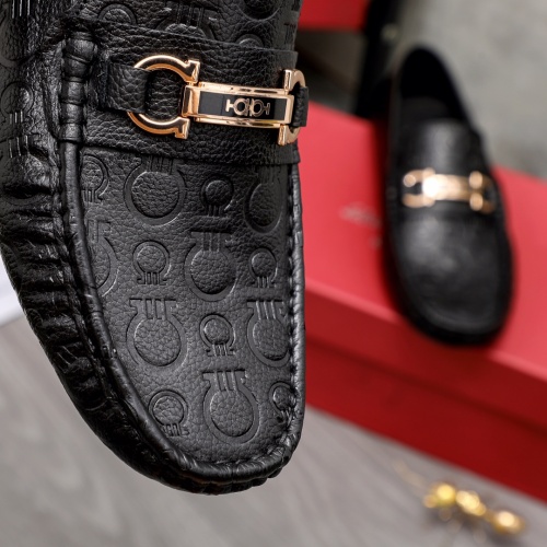 Replica Salvatore Ferragamo Leather Shoes For Men #1029836 $68.00 USD for Wholesale