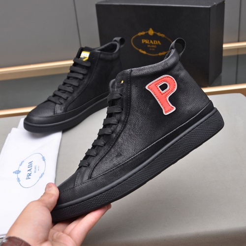 Prada High Top Shoes For Men #1030865 $82.00 USD, Wholesale Replica Prada High Top Shoes