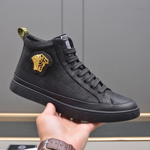Replica Versace High Tops Shoes For Men #1030885 $82.00 USD for Wholesale