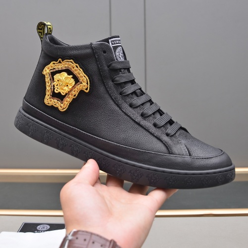 Replica Versace High Tops Shoes For Men #1030886 $82.00 USD for Wholesale