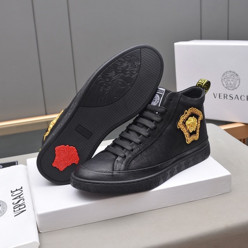 Replica Versace High Tops Shoes For Men #1030886 $82.00 USD for Wholesale