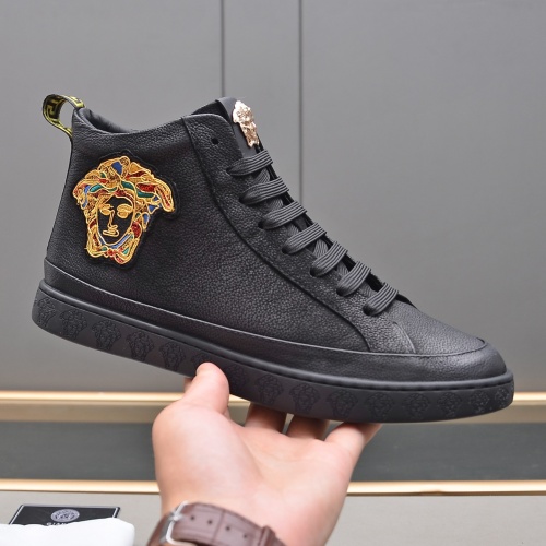 Replica Versace High Tops Shoes For Men #1030887 $82.00 USD for Wholesale