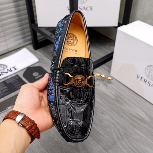 Replica Versace Leather Shoes For Men #1030895 $68.00 USD for Wholesale