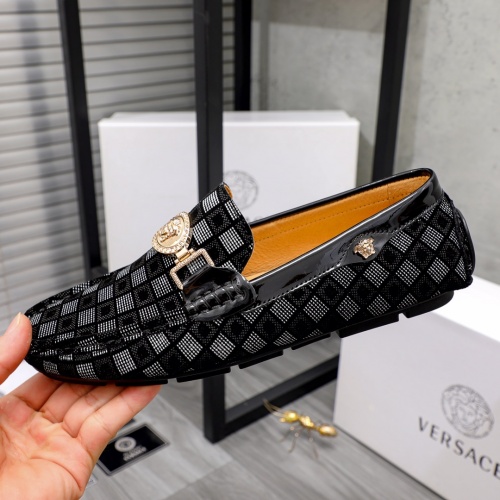 Replica Versace Leather Shoes For Men #1030896 $68.00 USD for Wholesale