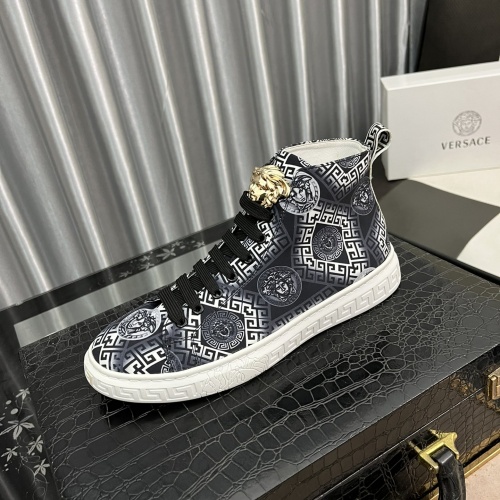 Replica Versace High Tops Shoes For Men #1030922 $76.00 USD for Wholesale