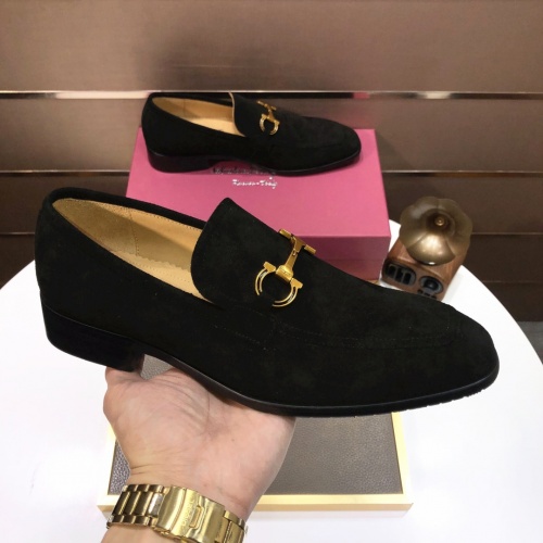 Replica Salvatore Ferragamo Leather Shoes For Men #1031100 $92.00 USD for Wholesale