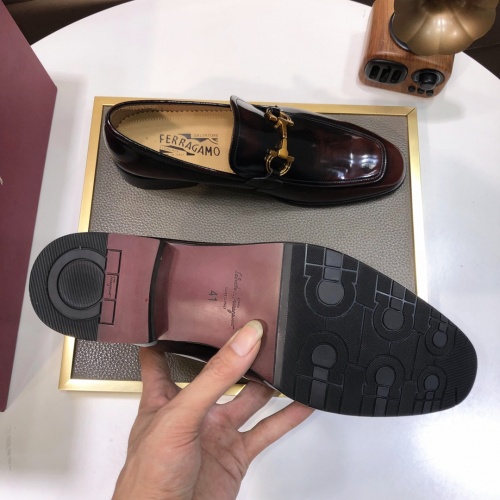 Replica Salvatore Ferragamo Leather Shoes For Men #1031101 $92.00 USD for Wholesale
