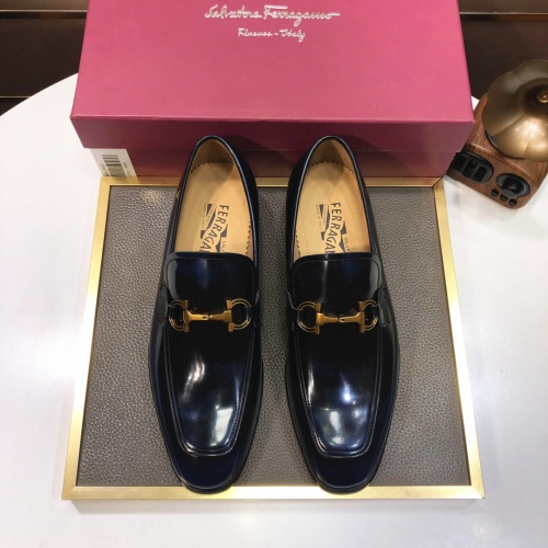 Replica Salvatore Ferragamo Leather Shoes For Men #1031102 $92.00 USD for Wholesale
