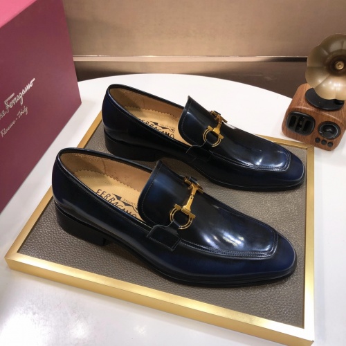 Replica Salvatore Ferragamo Leather Shoes For Men #1031102 $92.00 USD for Wholesale
