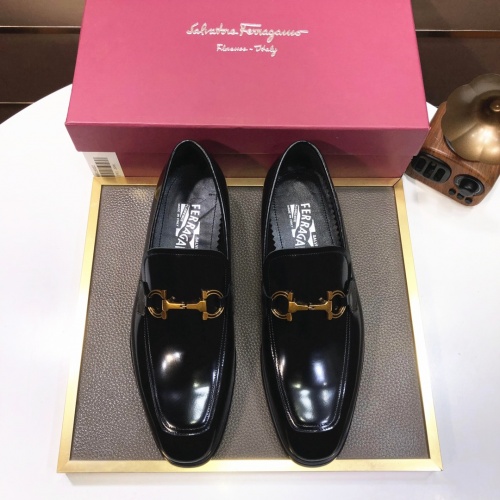 Replica Salvatore Ferragamo Leather Shoes For Men #1031103 $92.00 USD for Wholesale